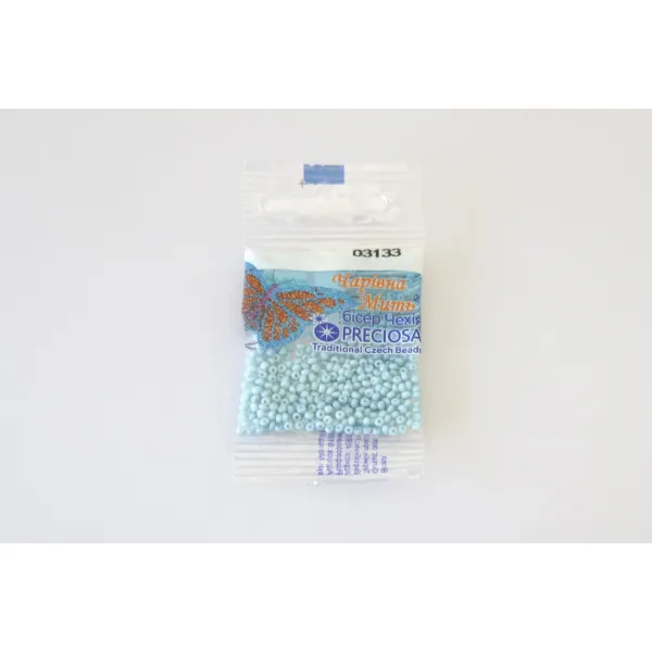 Бісер чеський Preciosa10, 5 г, 03133, крейда кольорова, блакитний – купити | Candy Yarn
