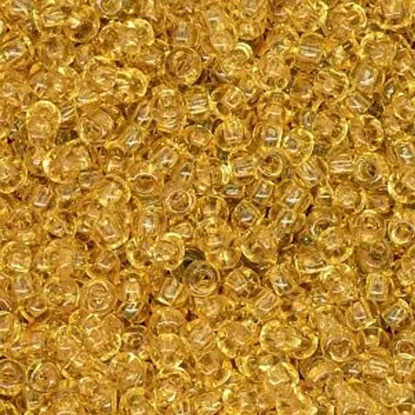 Бісер чеський Preciosa10, 5 г, 10020, прозорий, золотий – купити | Candy Yarn