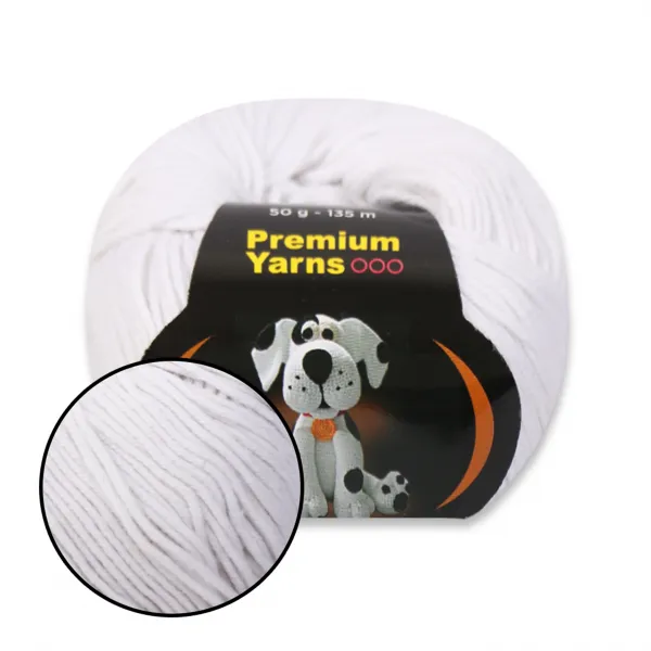 Premium Yarn Amigurumi Toys 50гр, Белый №1001 – купить | Candy Yarn