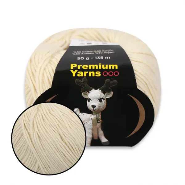 Premium Yarn Amigurumi Toys 50гр, Молоко №1002 – купити | Candy Yarn