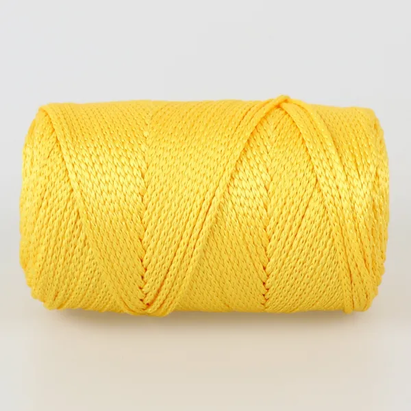 Шнур поліестеровий 2мм, Premium Yarn Makrome Lux, Жовтий №807 – купити | Candy Yarn
