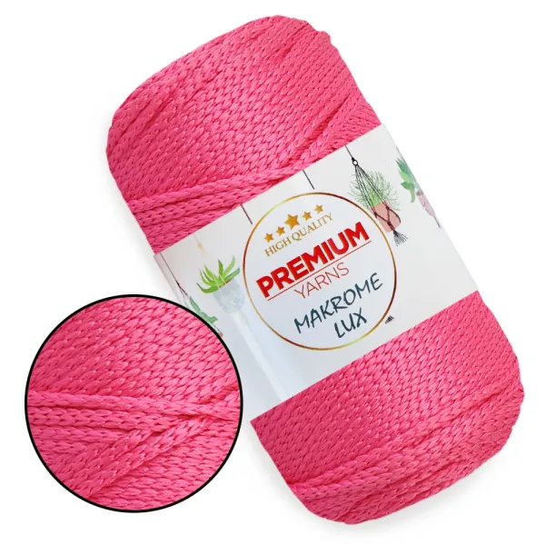 Шнур полиэстеровый 2мм, Premium Yarn Makrome Lux, Барби №813 – купить | Candy Yarn