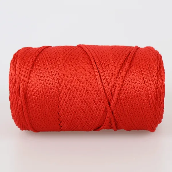 Шнур поліестеровий 2мм, Premium Yarn Makrome Lux, Червоний №819 – купити | Candy Yarn