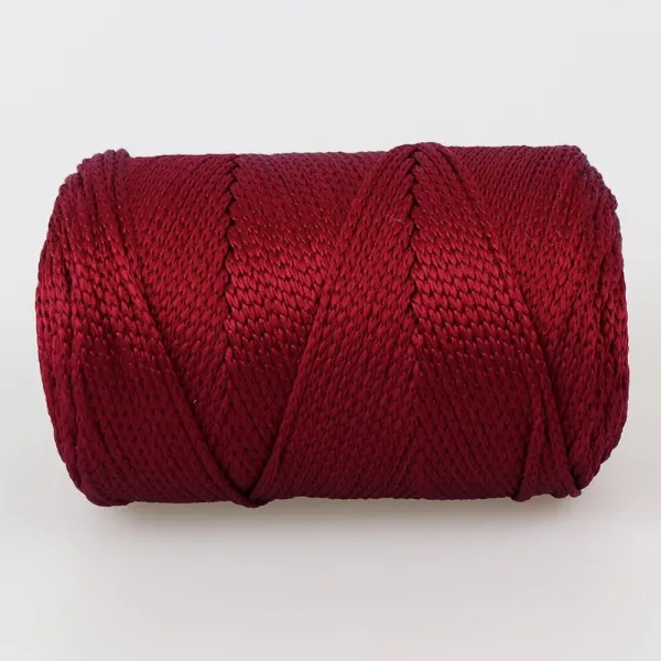 Шнур поліестеровий 2мм, Premium Yarn Makrome Lux, Бордо №839 – купити | Candy Yarn