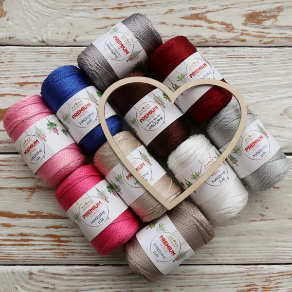 Шнур поліестеровий 2мм, Premium Yarn Makrome Lux, Сіра №850 – купити | Candy Yarn