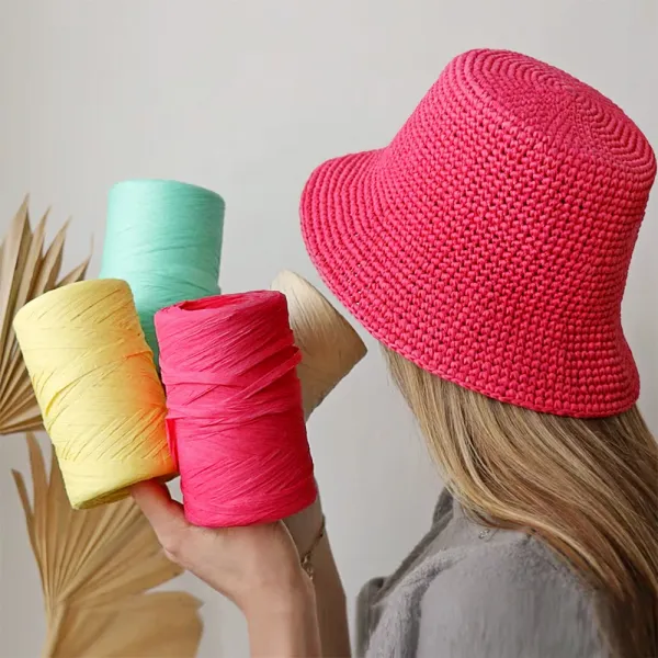 Premium Yarn Raffia Organic, Темна соломка №3, пряжа рафія для в'язання капелюхів і сумок – купити | Candy Yarn