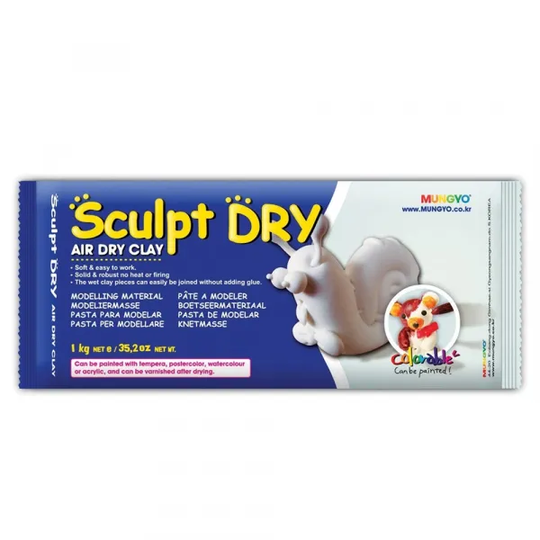 Масса для моделирования Sculpt Dry, белая, 1 кг, MUNGYO – купить | Candy Yarn