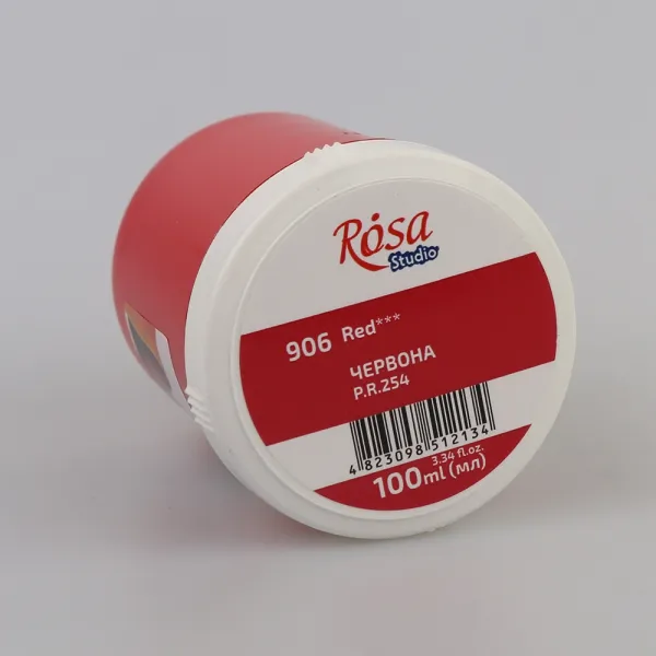 Краска гуашевая, Красная 906, 100 мл ROSA Studio – купить | Candy Yarn