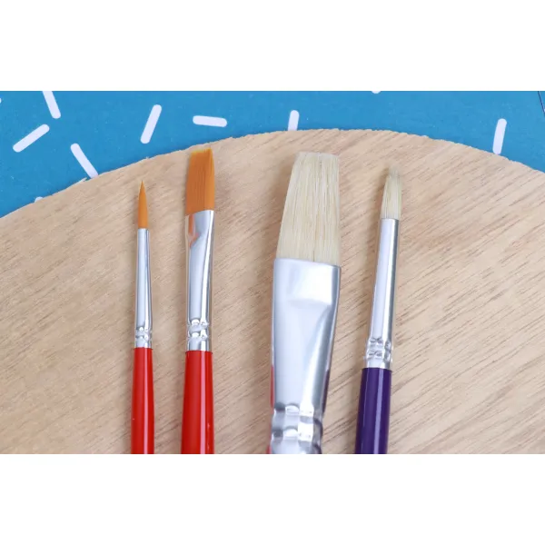 Набор кистей 26, микс 4 шт,, синтетика (№2,12), щетина (№4,10), д.р., ROSA Studio – купить | Candy Yarn
