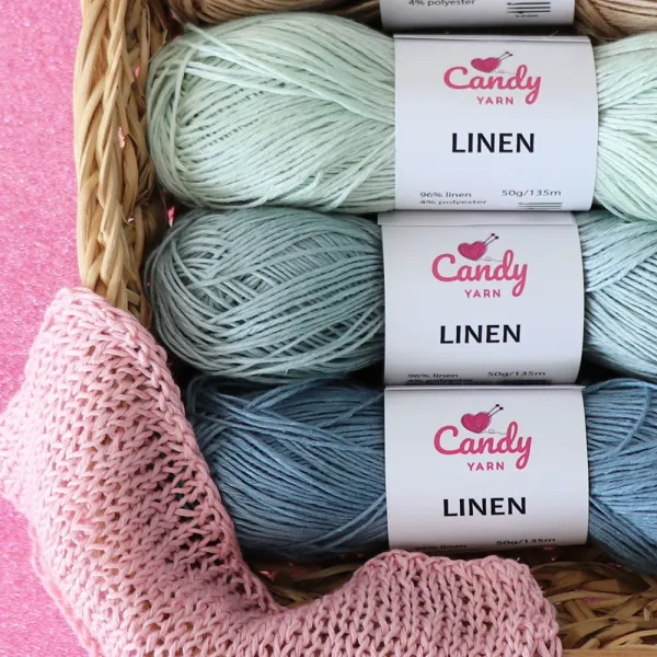 Candy-Yarn Linen, Синій дим №12 – купити | Candy Yarn