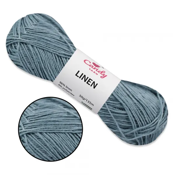 Candy-Yarn Linen, Синій дим №12 – купити | Candy Yarn