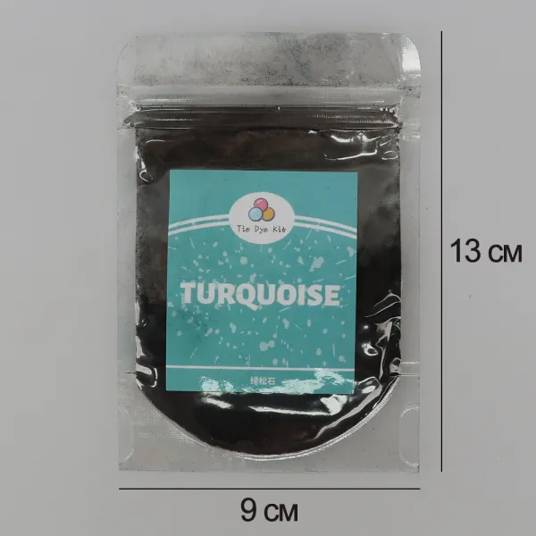 Порошкова фарба для тканини Бірюзова (Turquoise), 10 г — Tie Dye, фарбування бавовни та синтетики – купити | Candy Yarn