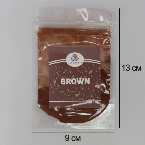 Порошкова фарба для тканини Коричнева (Brown), 10 г—Tie Dye,фарбування бавовни та синтетики – купити | Candy Yarn