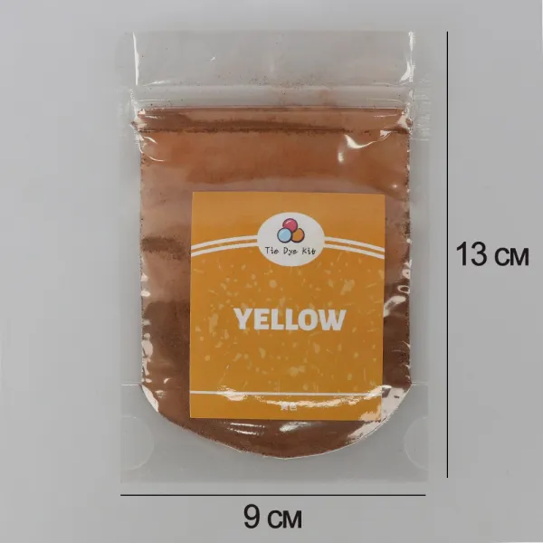 Порошкова фарба для тканини Жовта (Yellow), 10 г—Tie Dye,фарбування бавовни та синтетики – купити | Candy Yarn