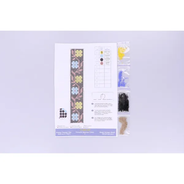 Набор для вишивки бисером браслета на искусственной коже, FLBB-005, 3*22см, Wonderland Crafts – купить | Candy Yarn