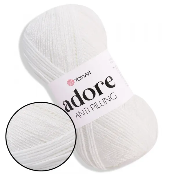 YarnArt Adore, Белый №330 – купить | Candy Yarn