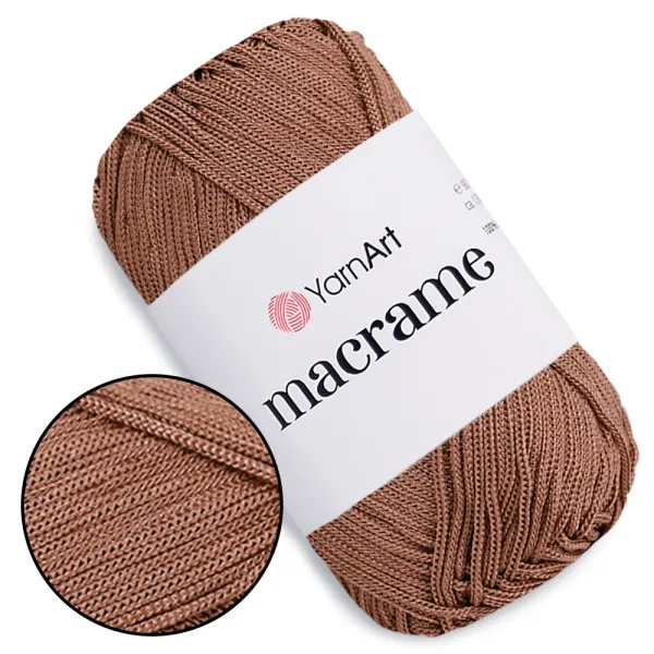 YarnArt Macrame, Коричневий №151, поліестеровий шнур 2,5мм – купити | Candy Yarn