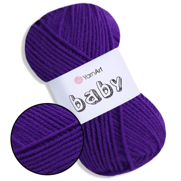 YarnArt Baby, Фіолетовий №203, акрилова дитяча пряжа для іграшок – купити | Candy Yarn