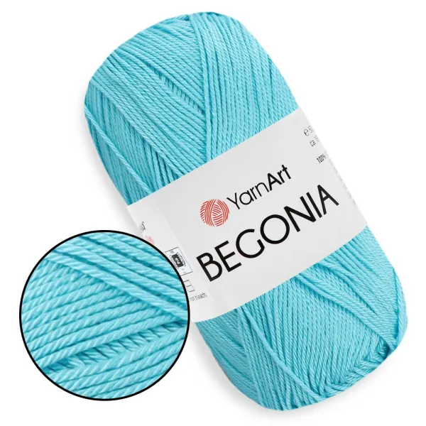 YarnArt Begonia, Бирюзовый №08 – купить | Candy Yarn