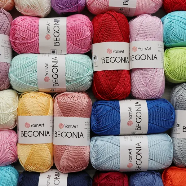 Упаковка YarnArt Begonia, Синий №154, 10шт – купить | Candy Yarn