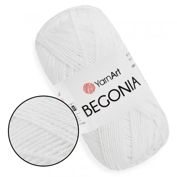 YarnArt Begonia, Супер білий №1000 – купити | Candy Yarn