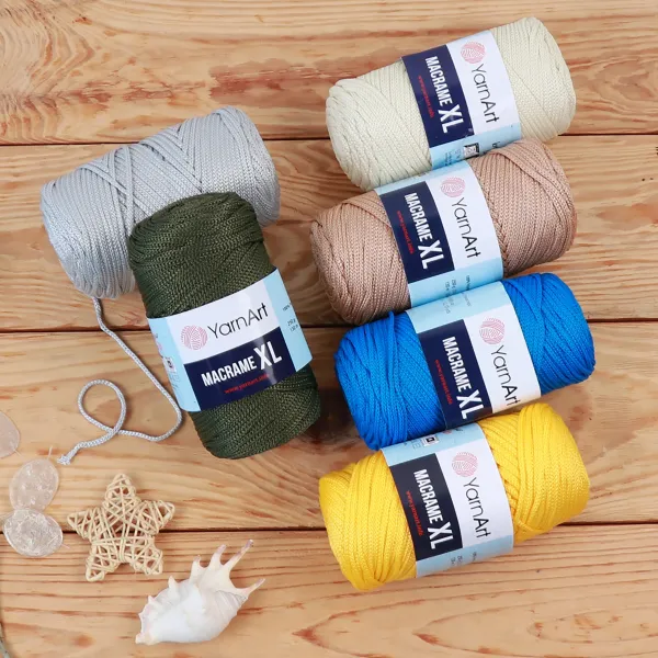 YarnArt Macrame XL, Блідо-зелений №173, шнур поліестеровий 4мм – купити | Candy Yarn