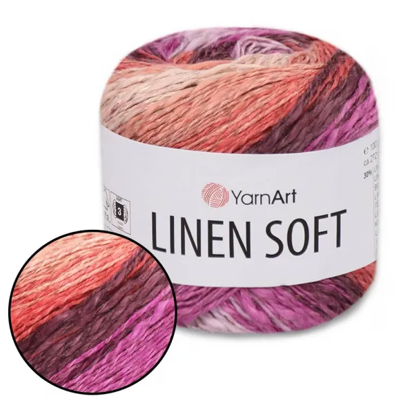 YarnArt Linen soft, №7413, пряжа льон, віскоза, бавовна – купити | Candy Yarn