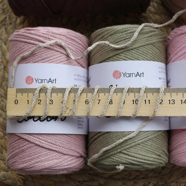 YarnArt Macrame Cotton, Пастельно-рожевий №762 – купити | Candy Yarn