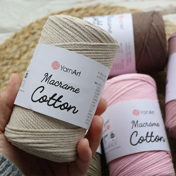 YarnArt Macrame Cotton, Пастельно-рожевий №762 – купити | Candy Yarn