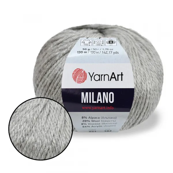 YarnArt Milano / Мілано, 50г/130м, пряжа з альпакою та вовною – купити | Candy Yarn