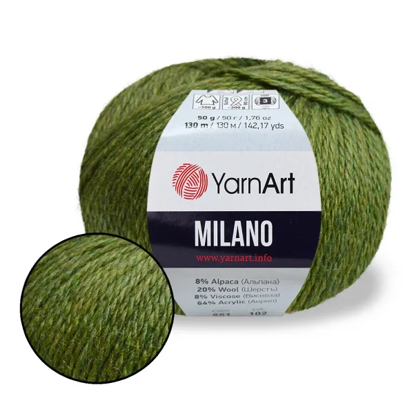 YarnArt Milano, Зелений №865 – купити | Candy Yarn