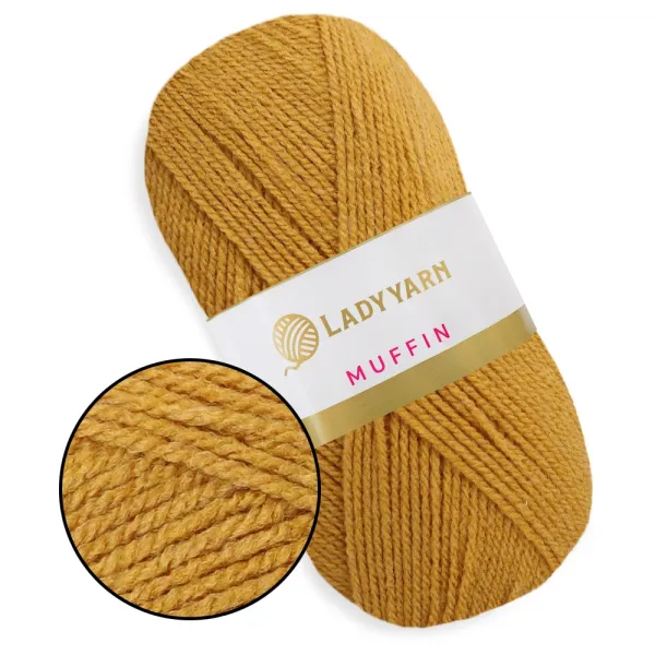Lady Yarn Muffin, Золото №14, пряжа для килимової вишивки – купити | Candy Yarn