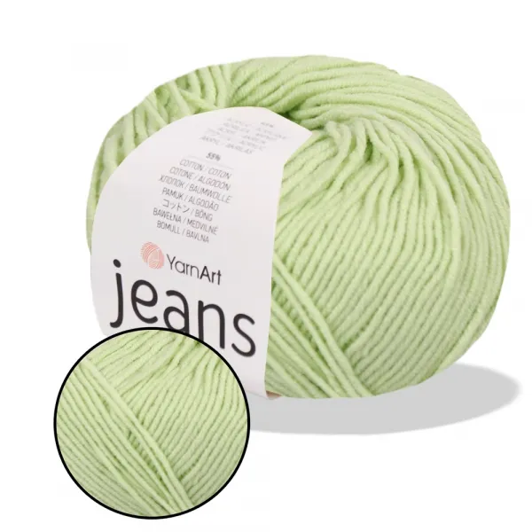 YarnArt Jeans, Светло-салатовый №11 – купить | Candy Yarn