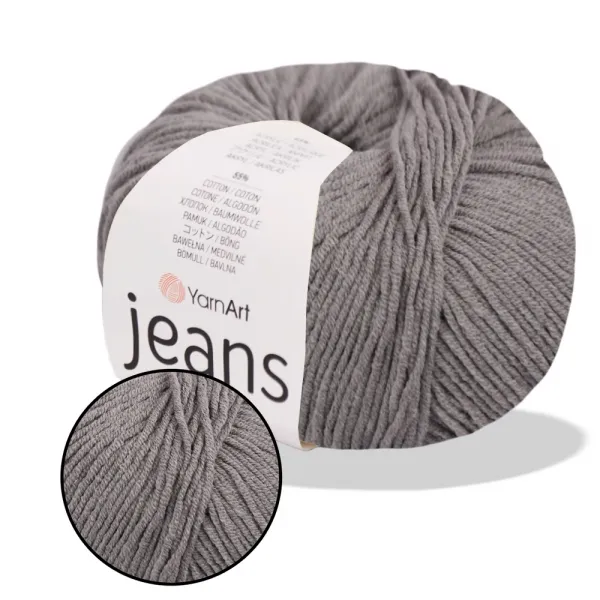YarnArt Jeans, Серый №46 – купить | Candy Yarn