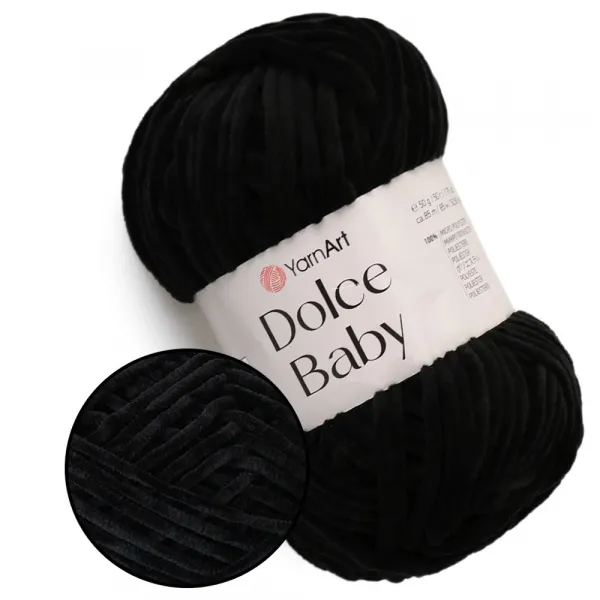 YarnArt Dolce Baby, Чёрный №742 – купить | Candy Yarn