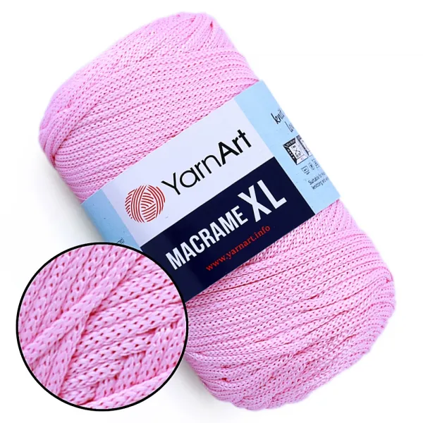 YarnArt Macrame XL, Розовый №147, шнур полиэстеровый 4мм – купить | Candy Yarn
