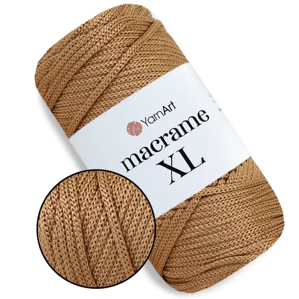 YarnArt Macrame XL, Коричневый №151, шнур полиэстеровый 4мм – купить | Candy Yarn