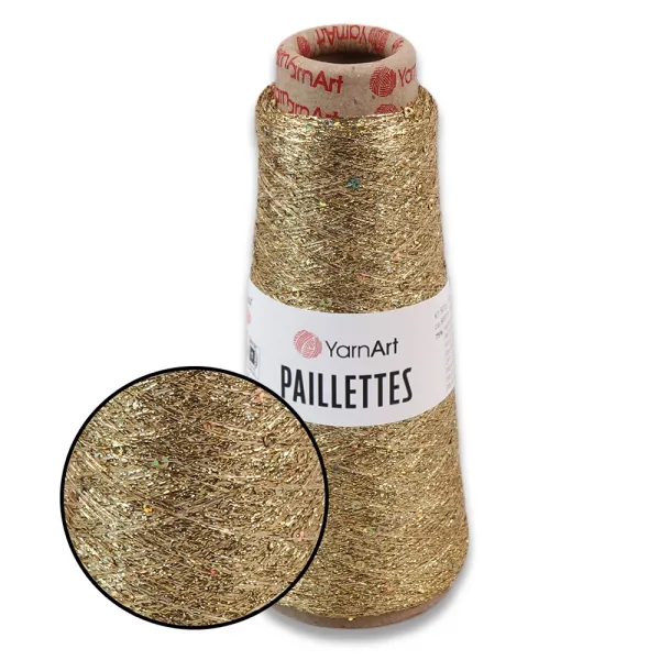 YarnArt Paillettes, Золото №8002 – купити | Candy Yarn