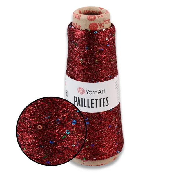 YarnArt Paillettes, Красный №8006 – купить | Candy Yarn