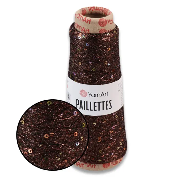 YarnArt Paillettes, Коричневий №8007 – купити | Candy Yarn