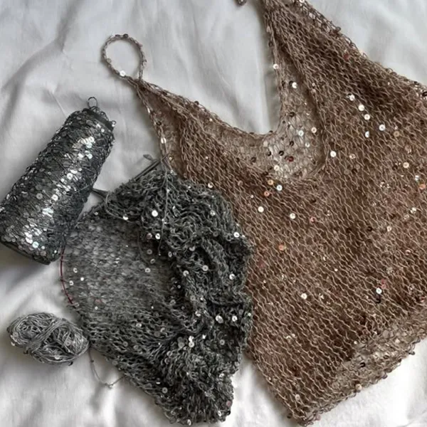 YarnArt Paillettes, Коричневий №8007 – купити | Candy Yarn