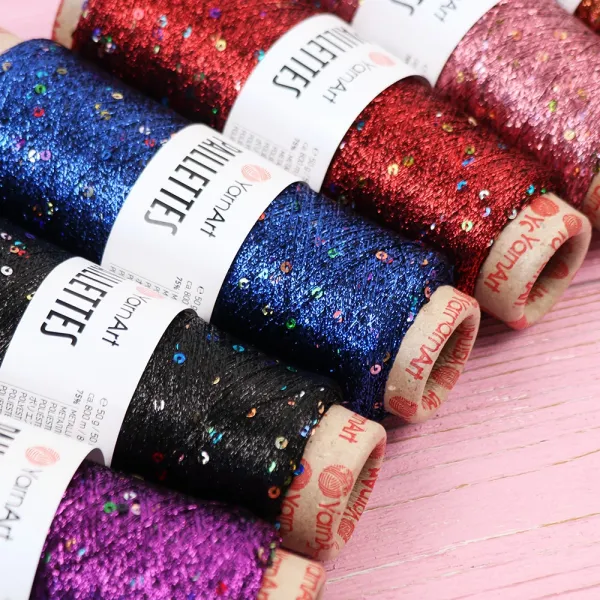 YarnArt Paillettes, Коричневий №8007 – купити | Candy Yarn