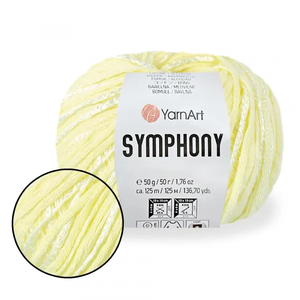 YarnArt Symphony, Светло-желтый №2102 – купить | Candy Yarn