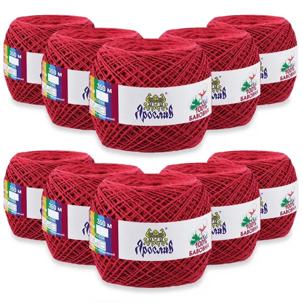 Упаковка Ярослав Бавовна14/2, Чилі №10, 10шт – купити | Candy Yarn