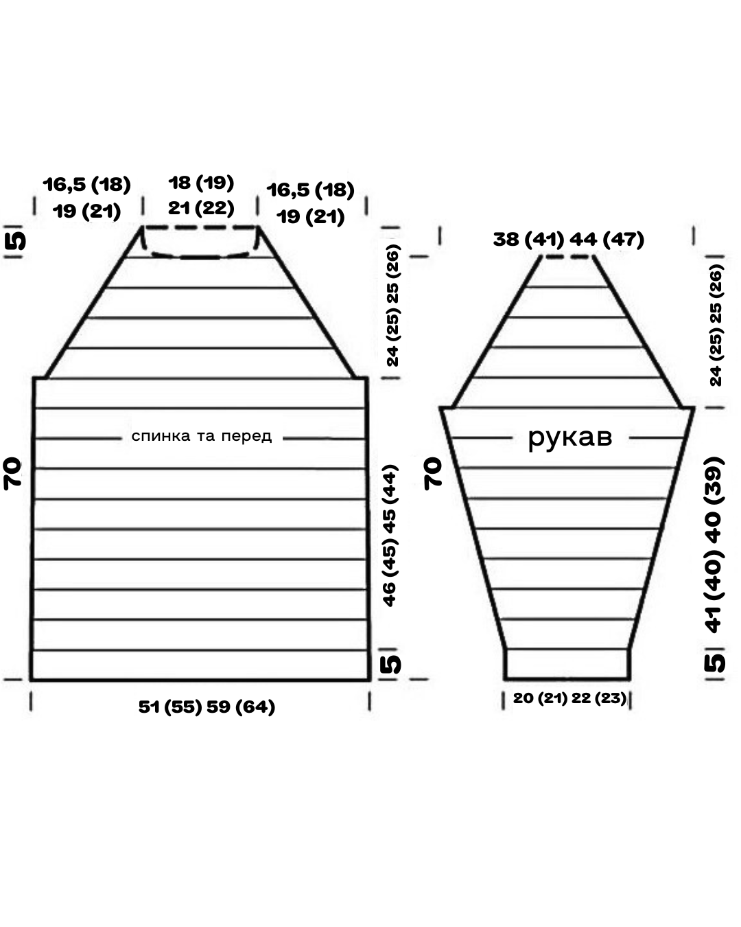 Схемы для вязания модных джемперов